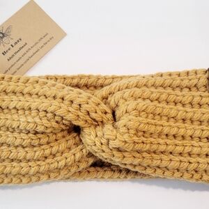 Cozy Knitted Headband in Mustard Yellow